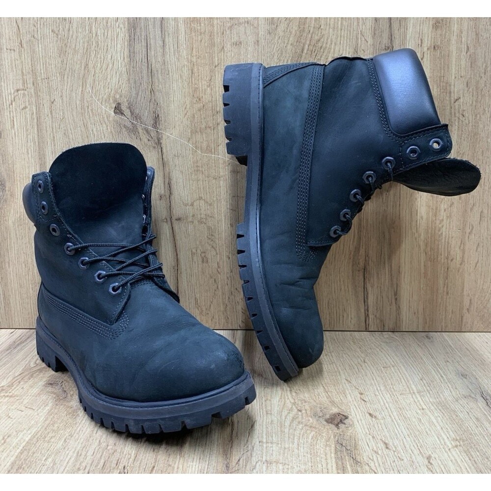 Timberland Premium 6 Inch Waterproof Boots Mens 10 Black Leather 10073